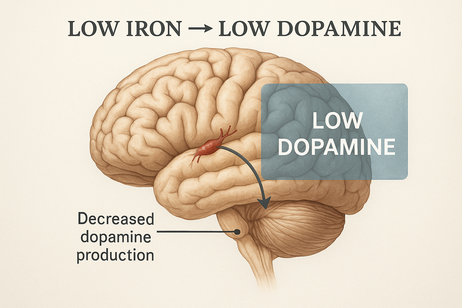 Low Iron, Low Drive: The Missing Dopamine Connection
