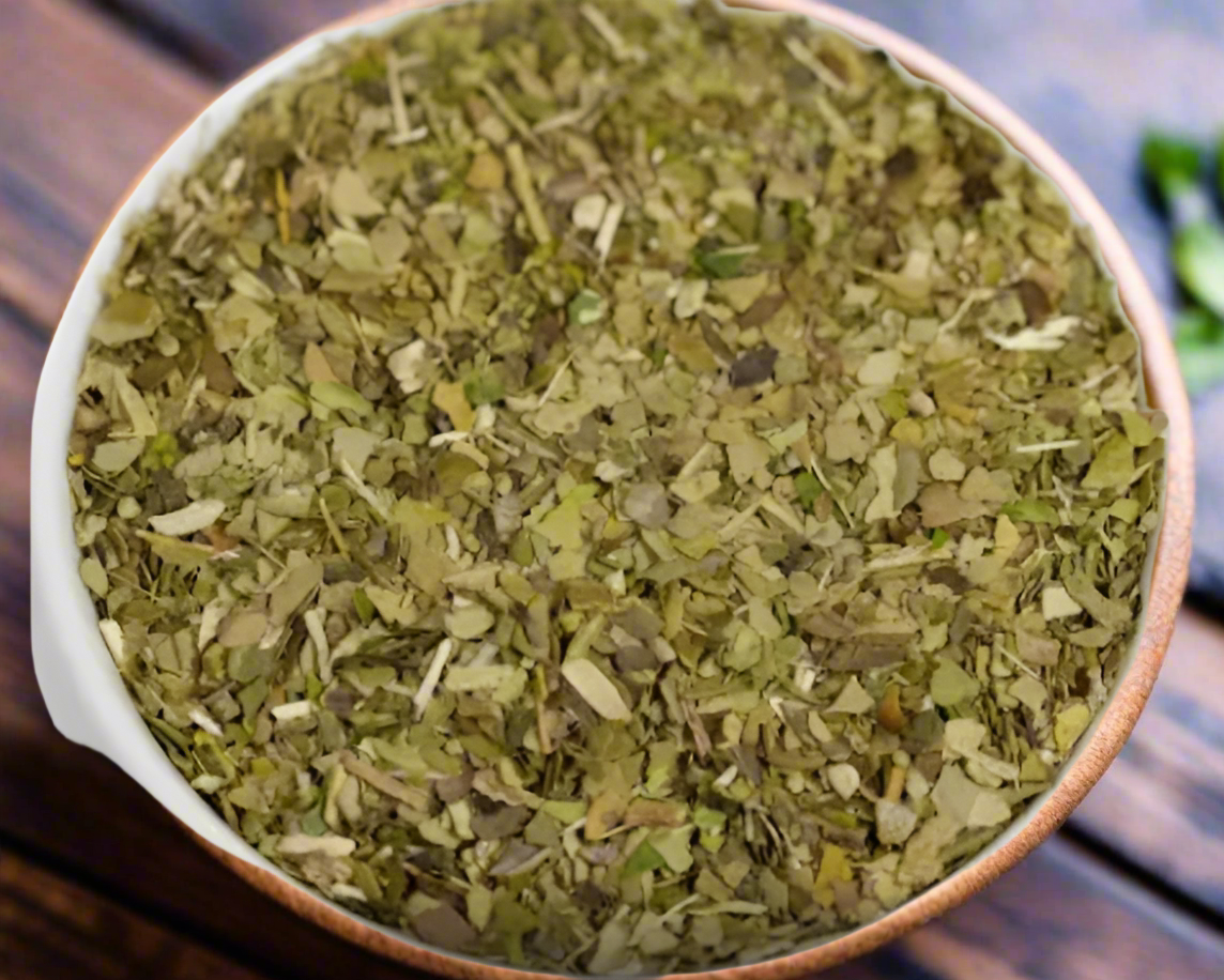 A mildly stimulating tea with a vegetal, herbal and grassy flavor. Yerba Mate is a traditional beverage in South America